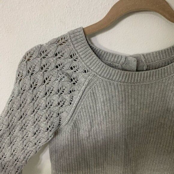 LOFT sweater womens grey cable knit sweater xsmall - Picture 4 of 6